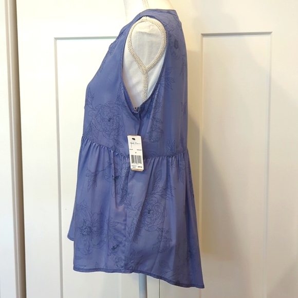 North River Blue Sleeveless Top M nwt - Picture 8 of 10